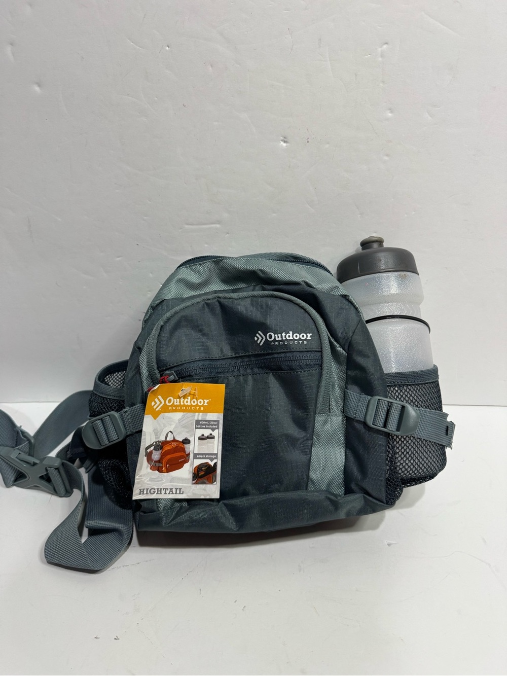 Outdoor Products Hightail Hiking Waist Pack with Water Bottle - Gray